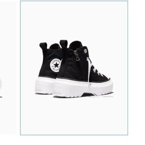 Converse Chuck Taylor All Star High Lift Platform Black Shoe Youth Size US 1